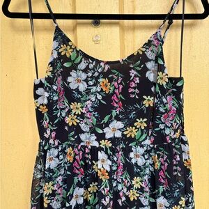 Yumi Kim Black Floral Bridesmaid Dress